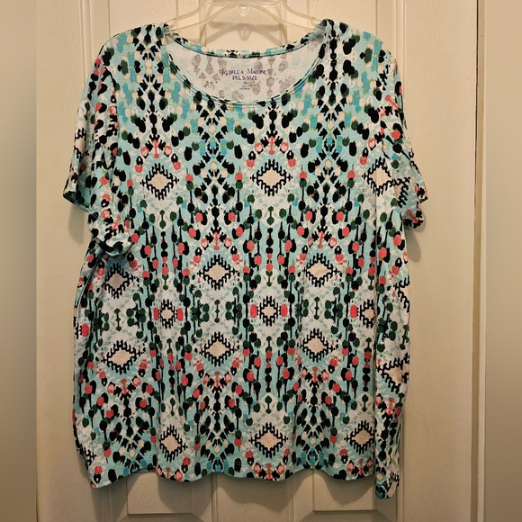 Rebecca Malone Patterned Short Sleeve T-shirt - Picture 1 of 5
